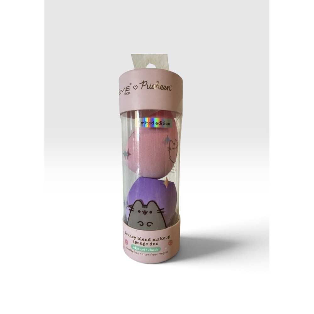 The Crème Shop Pusheen Bouncy Blend Makeup Sponge Duo - Pink & Purple Limited Ed